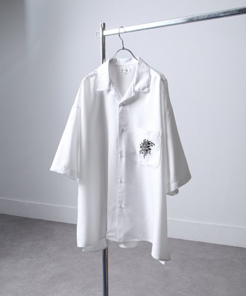 Nilway(ニルウェイ)/オープンカラー半袖刺繍シャツ/img06