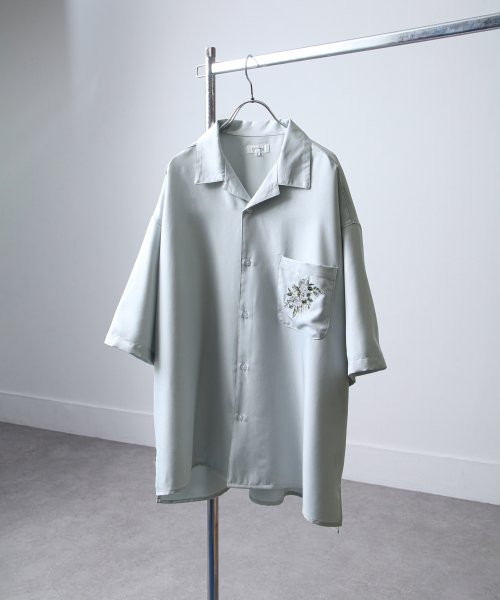Nilway(ニルウェイ)/オープンカラー半袖刺繍シャツ/img08