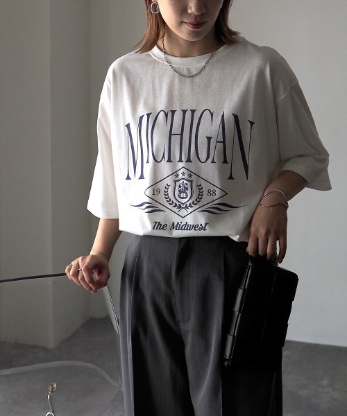 Riberry(リベリー)/MICHIGAN カレッジ pt 半袖BIGTシャツ/img06