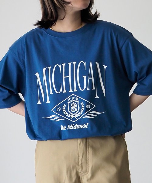 Riberry(リベリー)/MICHIGAN カレッジ pt 半袖BIGTシャツ/img11