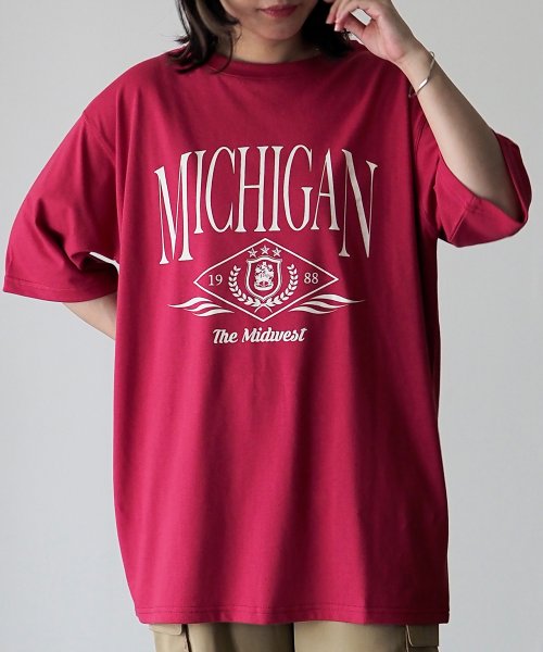 Riberry(リベリー)/MICHIGAN カレッジ pt 半袖BIGTシャツ/img14