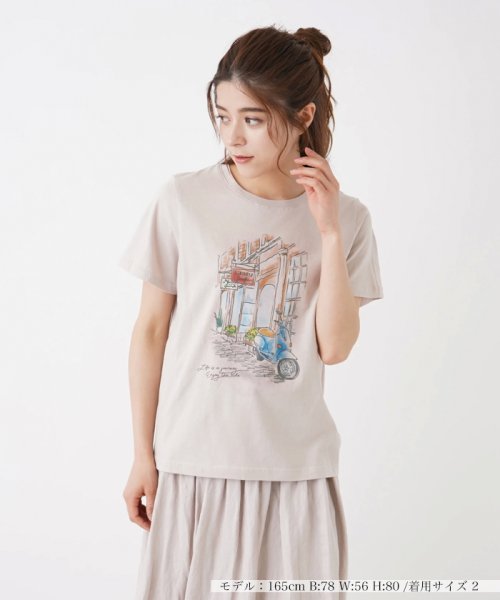 en recre(アン レクレ　)/【BEATRICE】スケッチ風プリントＴシャツ/img05