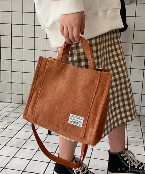 MAISON BREEZE(MAISON BREEZE)/【MAISON BREEZE】ワンポイント ロゴ入り 2WAY ショルダー ミニバッグ トートバッグ KNF012/img05