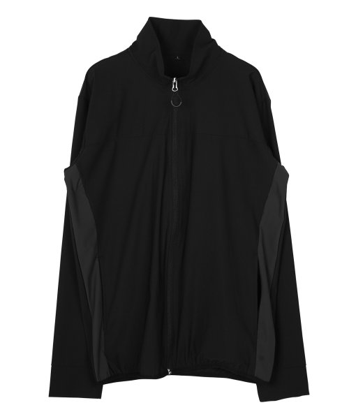 ナイロン スタンドジャケット / 接触冷感 吸水速乾 UVカット ストレッチ ナイロンジャケット メンズ ジャケット 軽量 アウター ライトアウター