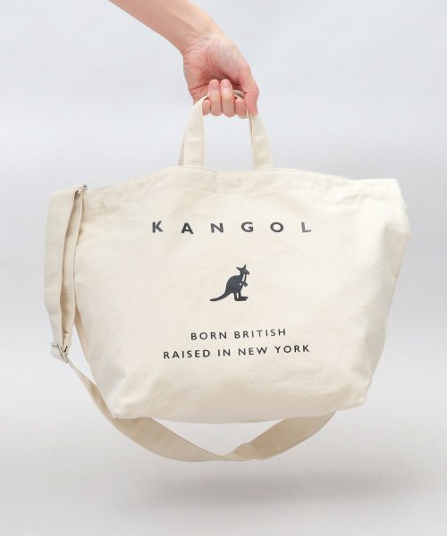 KANGOL(KANGOL)/KANGOL カンゴール キャンバス ショルダートート 2WAY トートバッグ ショルダーバッグ A4數納 通勤 通学 旅行 アウトドア/img05