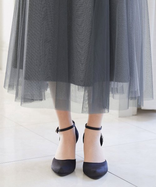 niana ニアナ 結婚式 ワンピース パーティードレス ビスチェ ラメ 無地 シアー チュール シフォン ゆったり 体型カバー シンプル ウエストゴム ロング ニアナ B79 size