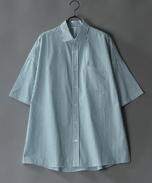 SITRY(SITRY)/★【SITRY】Oversize Drop shoulder broadcloth shirt/オーバーサイズ ドロップショルダー ブロード 半袖シャツ メンズ/img20