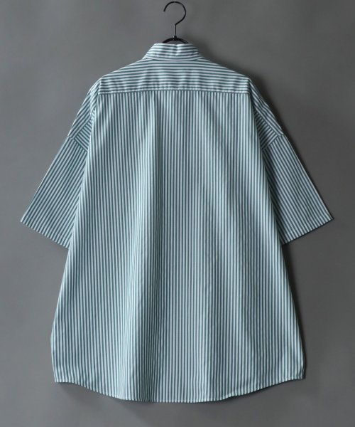 SITRY(SITRY)/★【SITRY】Oversize Drop shoulder broadcloth shirt/オーバーサイズ ドロップショルダー ブロード 半袖シャツ メンズ/img21