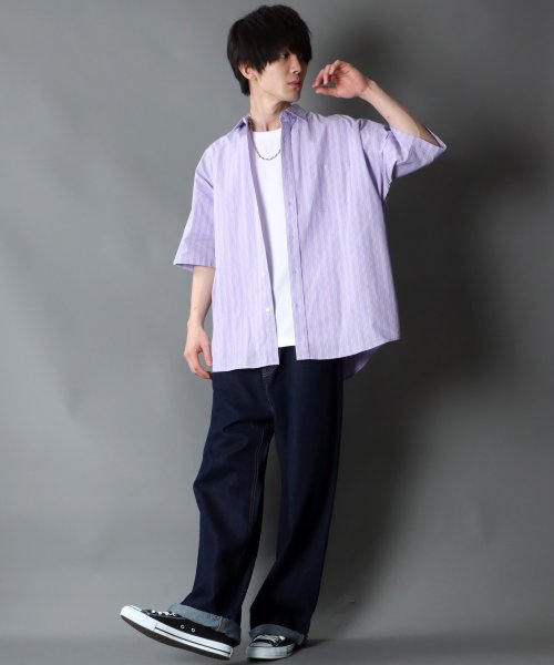 SITRY(SITRY)/★【SITRY】Oversize Drop shoulder broadcloth shirt/オーバーサイズ ドロップショルダー ブロード 半袖シャツ メンズ/img27