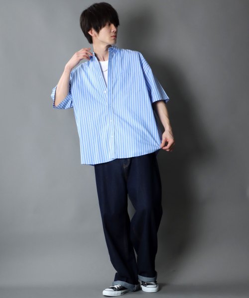 SITRY(SITRY)/★【SITRY】Oversize Drop shoulder broadcloth shirt/オーバーサイズ ドロップショルダー ブロード 半袖シャツ メンズ/img31