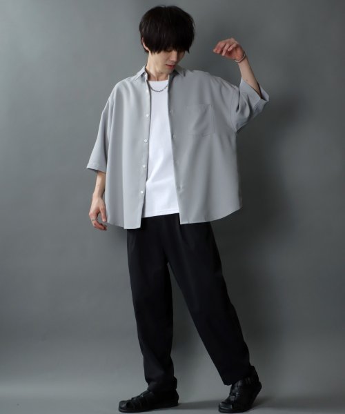 SITRY(SITRY)/【SITRY】Oversize Drop shoulder Regular collar shirt/オーバーサイズ ドロップショルダー レギュラーカラーシャツ/img34