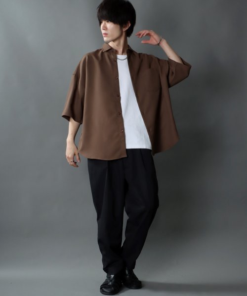 SITRY(SITRY)/【SITRY】Oversize Drop shoulder Regular collar shirt/オーバーサイズ ドロップショルダー レギュラーカラーシャツ/img39