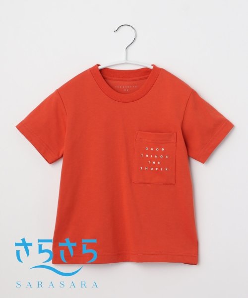 THE SHOP TK（KID）(ザ　ショップ　ティーケー（キッズ）)/【100－140】ポケットロゴ刺繍さらさらTシャツ/img17