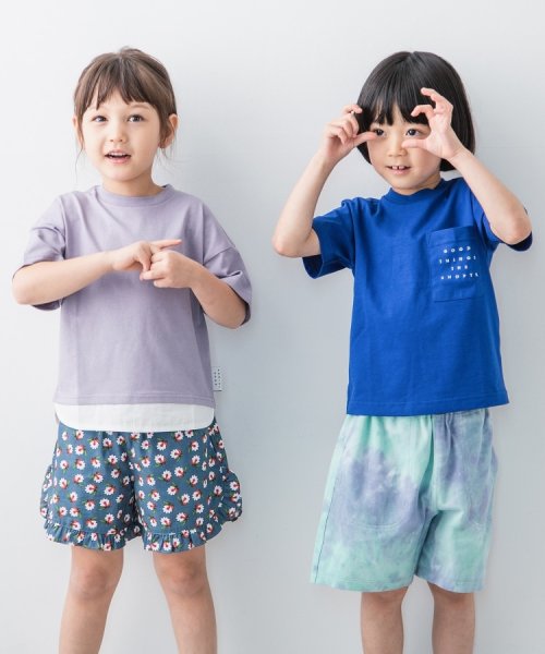 THE SHOP TK（KID）(ザ　ショップ　ティーケー（キッズ）)/【100－140／洗濯機洗い可】フェイクレイヤードさらさらTシャツ/img16