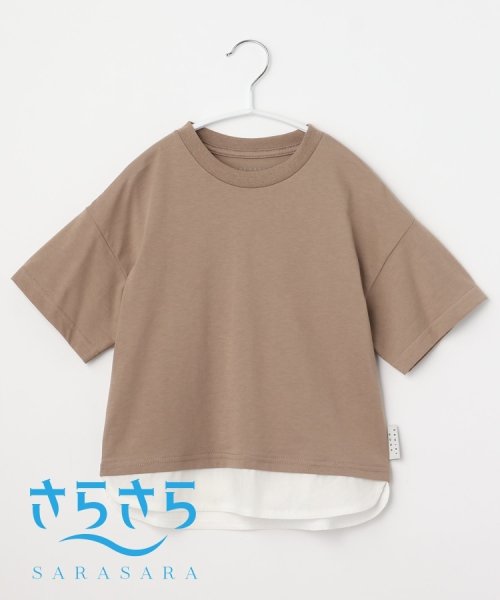 THE SHOP TK（KID）(ザ　ショップ　ティーケー（キッズ）)/【100－140／洗濯機洗い可】フェイクレイヤードさらさらTシャツ/img20