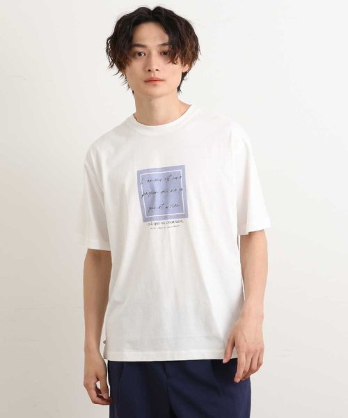 a.v.v (MEN)(アー・ヴェ・ヴェメンズ)/スクエアプリントセミワイドシルエットTシャツ/img06