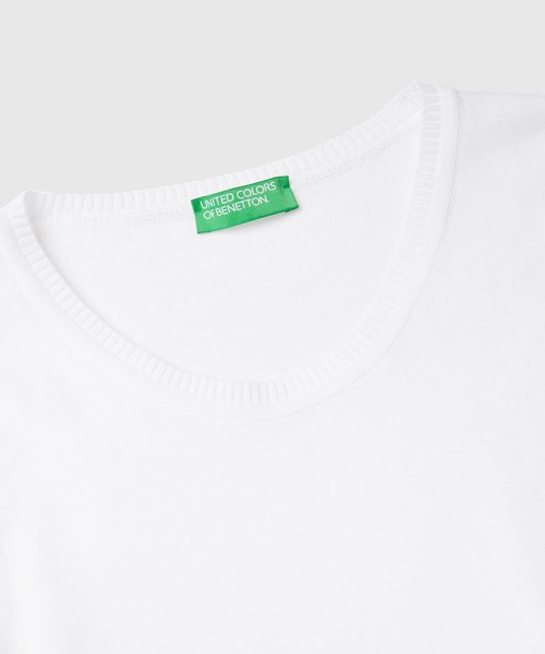 BENETTON (women)(ベネトン（レディース）)/コットン100％無地クルーネック半袖ニットセーター/img15