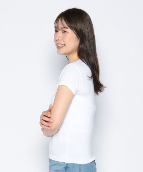 BENETTON (women)(ベネトン（レディース）)/コットン100％無地クルーネック半袖ニットセーター/img17