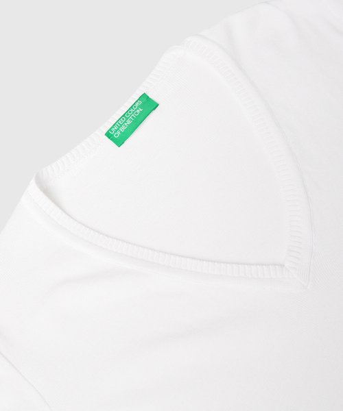 BENETTON (women)(ベネトン（レディース）)/コットン100％無地Vネック長袖ニットセーター/img14