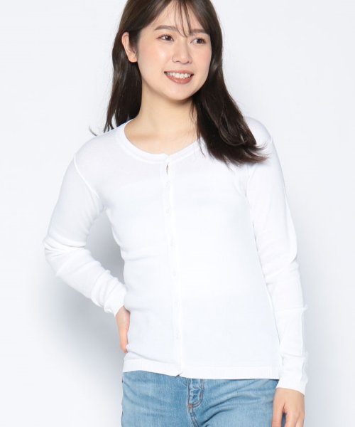 BENETTON (women)(ベネトン（レディース）)/コットン100％無地クルーネック長袖カーディガン/img15