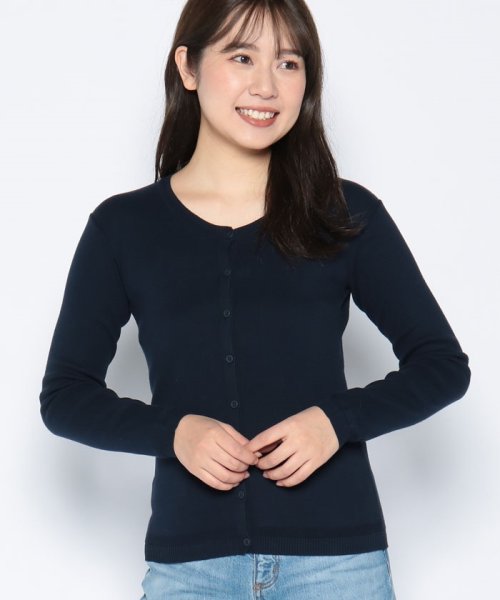 BENETTON (women)(ベネトン（レディース）)/コットン100％無地クルーネック長袖カーディガン/img25