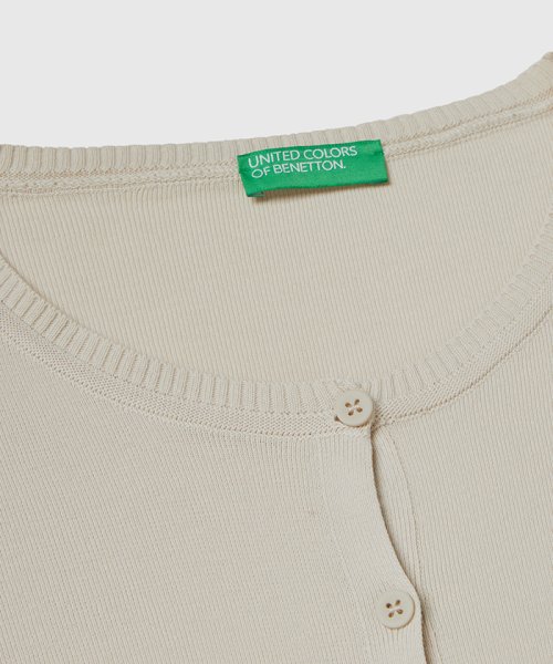 BENETTON (women)(ベネトン（レディース）)/コットン100％無地クルーネック長袖カーディガン/img34