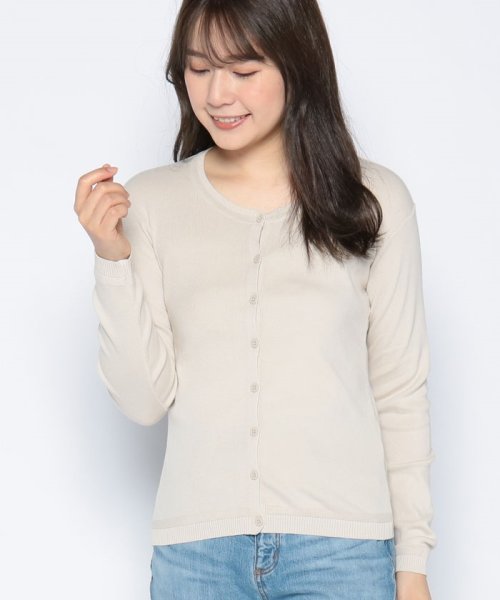 BENETTON (women)(ベネトン（レディース）)/コットン100％無地クルーネック長袖カーディガン/img35