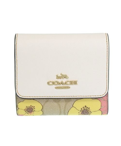 COACH(コーチ)/COACH コーチ FLORAL CLUSTER フローラル クラスター  SMALL TRIFOLD 三つ折り 財布/img01