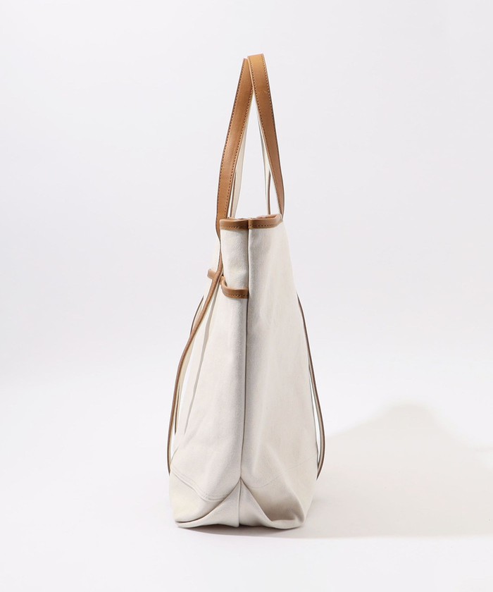 別注】AMIACALVA レザーハンドルキャンバストート 【別注】AMIACALVA