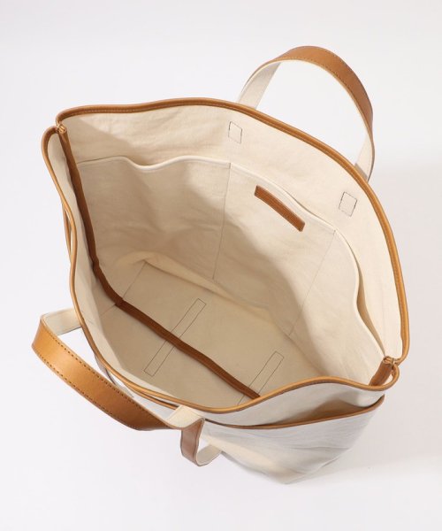 【別注】AMIACALVA レザーハンドルキャンバストート 