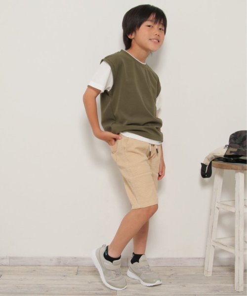 ikka kids(イッカ　キッズ)/ストレッチパナマハーフパンツ（120〜160cm）/img17