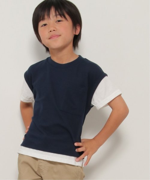 ikka kids(イッカ　キッズ)/ポケット付き鹿の子ベストレイヤードTシャツ（120〜160cm）/img11