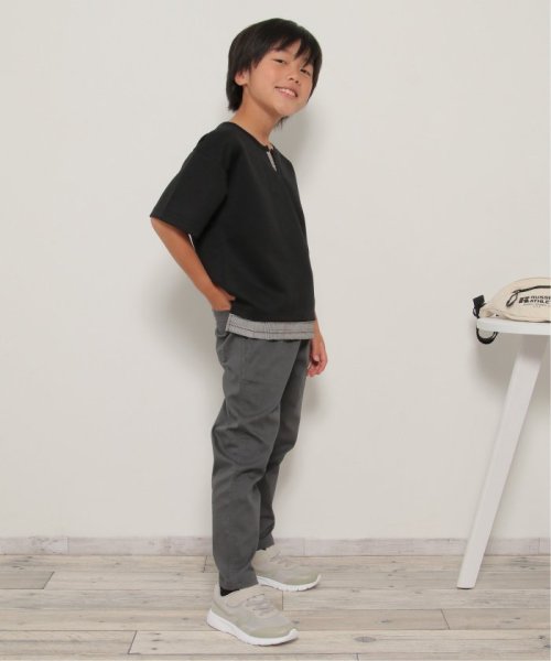 ikka kids(イッカ　キッズ)/キーネックチェックレイヤードT（120〜160cm）/img08