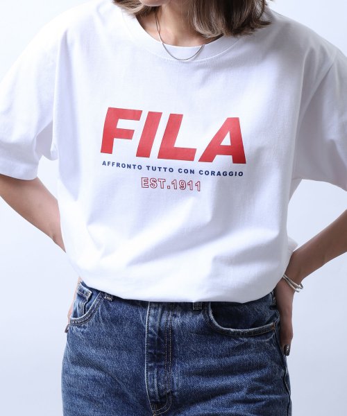 ZIP FIVE(ジップファイブ)/高密度韓国風センターロゴプリントTシャツ/img15