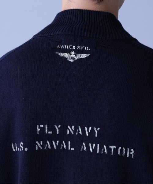 AVIREX(AVIREX)/NAVAL STAND COLLAR ZIP KNIT JACKET / ネイバル スタンド カラー/img24