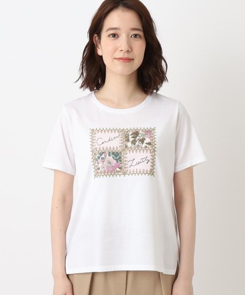 CORDIER(ＣＯＲＤＩＥＲ)/プリント&刺繍デザインラグジュアリーTシャツ/img01