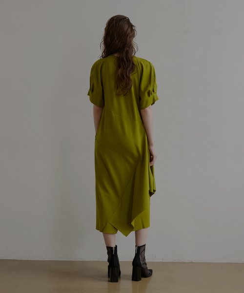 MIELI INVARIANT(ミエリ インヴァリアント)/Ruffle Drape Cutoff Dress/img04