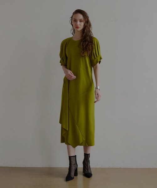 MIELI INVARIANT(ミエリ インヴァリアント)/Ruffle Drape Cutoff Dress/img07