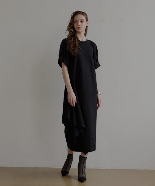 MIELI INVARIANT(ミエリ インヴァリアント)/Ruffle Drape Cutoff Dress/img09