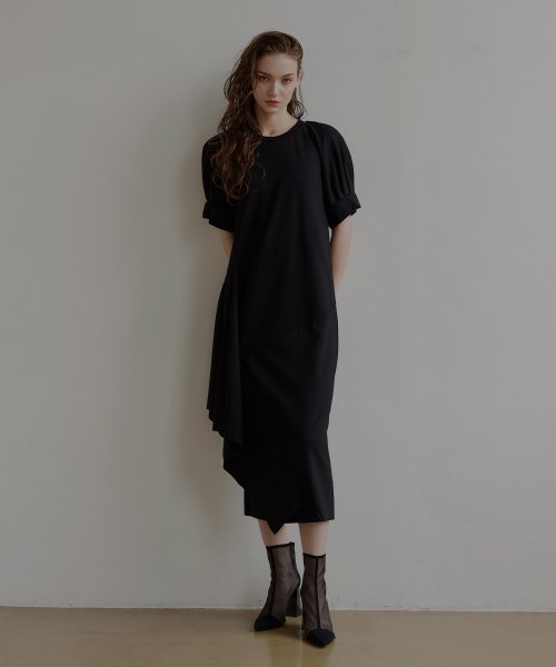 MIELI INVARIANT(ミエリ インヴァリアント)/Ruffle Drape Cutoff Dress/img10