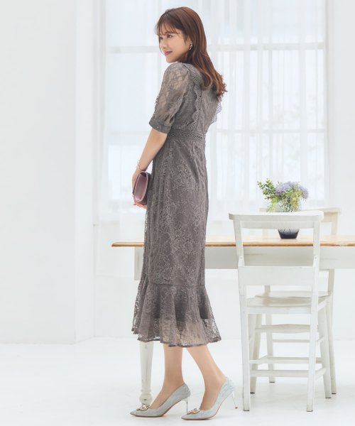 DRESS+(ドレス プラス)/ワンピース ドレス レース タイト 結婚式 5分袖/img13