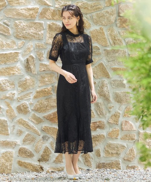 DRESS+(ドレス プラス)/ワンピース ドレス レース タイト 結婚式 5分袖/img15