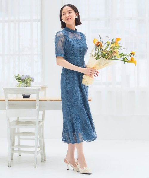 DRESS+(ドレス プラス)/ワンピース ドレス レース タイト 結婚式 5分袖/img21