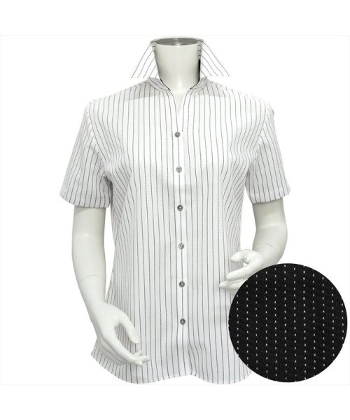 TOKYO SHIRTS(TOKYO SHIRTS)/形態安定 スキッパー衿 綿100% 半袖 レディースシャツ/img02