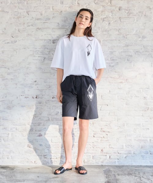 セール】【セットアップ対応商品】ハーレムプルオンロゴショートパンツ  