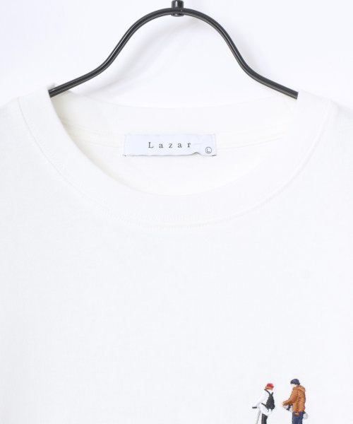LAZAR(ラザル)/【Lazar】Lazar 別注 オーバーサイズ ワンポイント刺繍 クルーネックTシャツ/img21