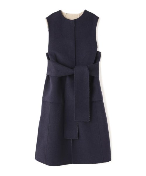 カシミヤ混 2TONE リバージャケットジレ 