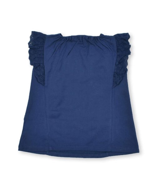 BeBe(ベベ)/レース切替フラワー刺繍フリル袖Tシャツ(90~150cm)/img07