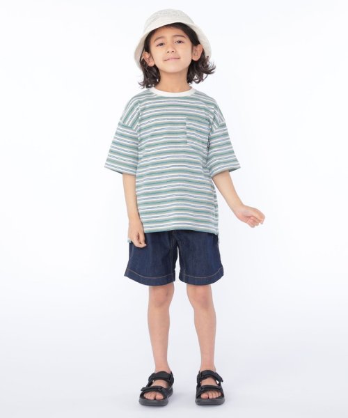 SHIPS KIDS(シップスキッズ)/SHIPS KIDS:100～130cm / リサイクルコットン マルチ ボーダー TEE/img03