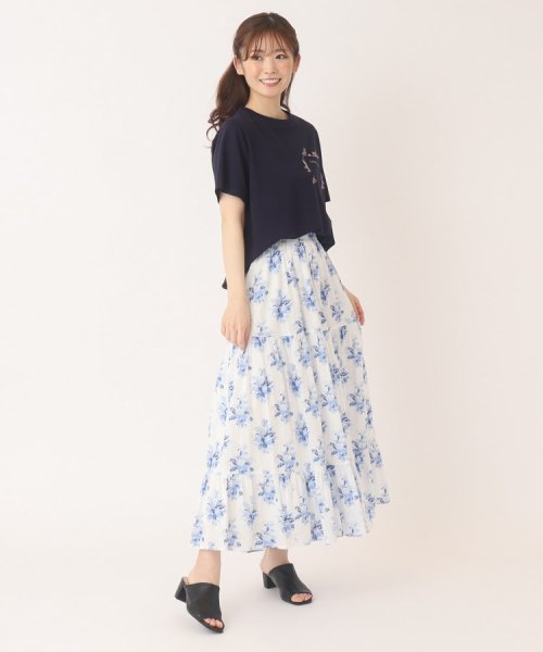  LAURA ASHLEY(ローラアシュレイ)/【接触冷感/洗える】ブランブル柄ポケットTシャツ/img14